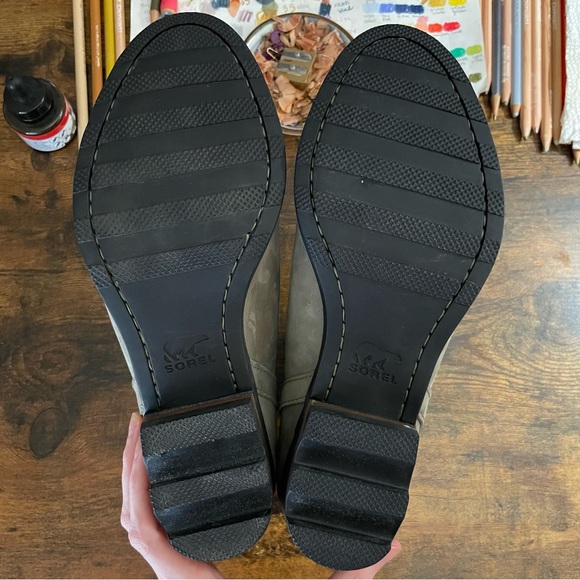 Sorel Lolla II Cutout Ankle Boot NWOT Suede 10.5 Sage Waterproof - Picture 4 of 8